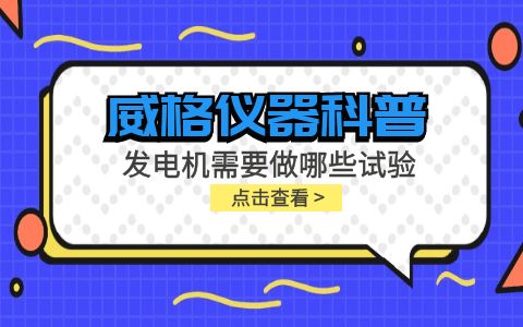 威格儀器-發(fā)電機(jī)需要做哪些試驗插圖